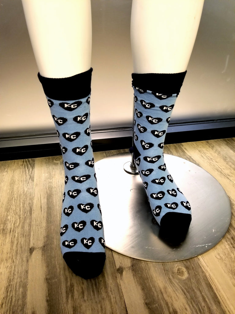 Blue Heart KC Sock